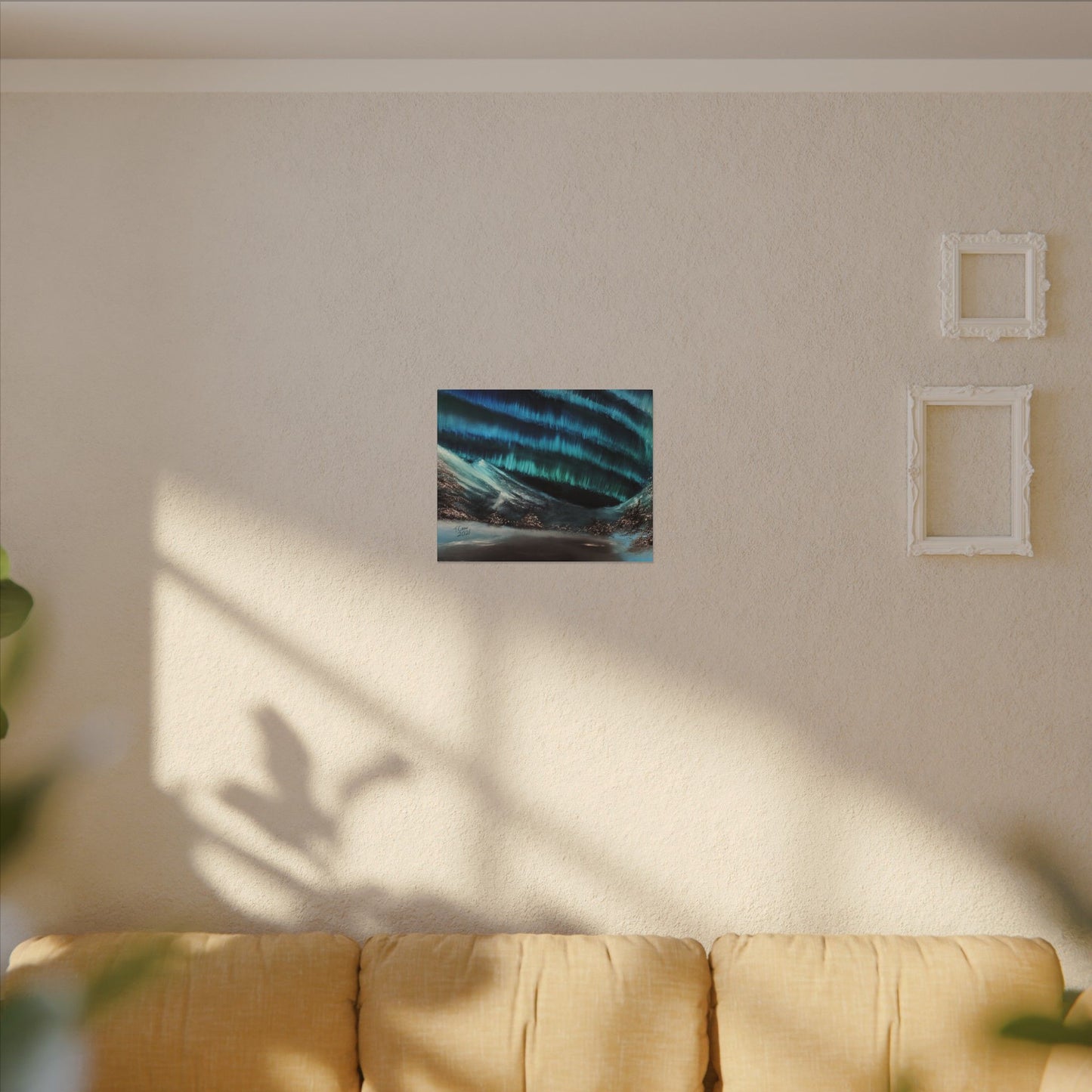 Northern Lights Canvas Wall Art — Aurora Borealis Matte Stretched Canvas