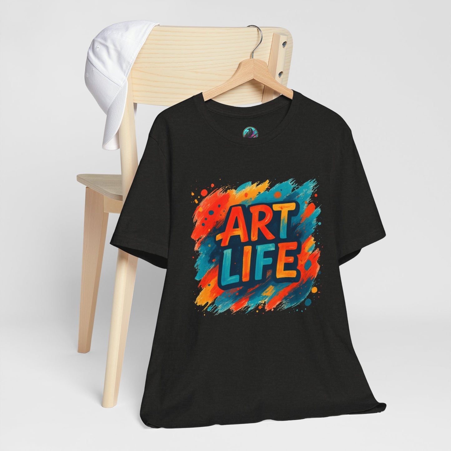 Art Life Graphic Tee - Colorful Painter Brushstroke T‑Shirt Printify