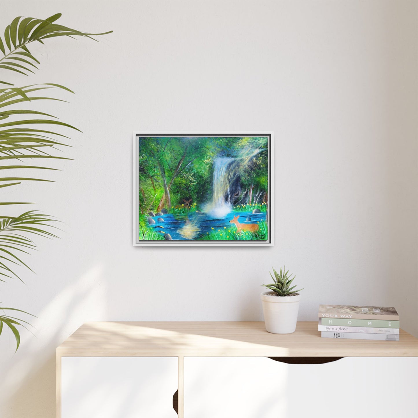 Serene Escape - Framed Canvas Print