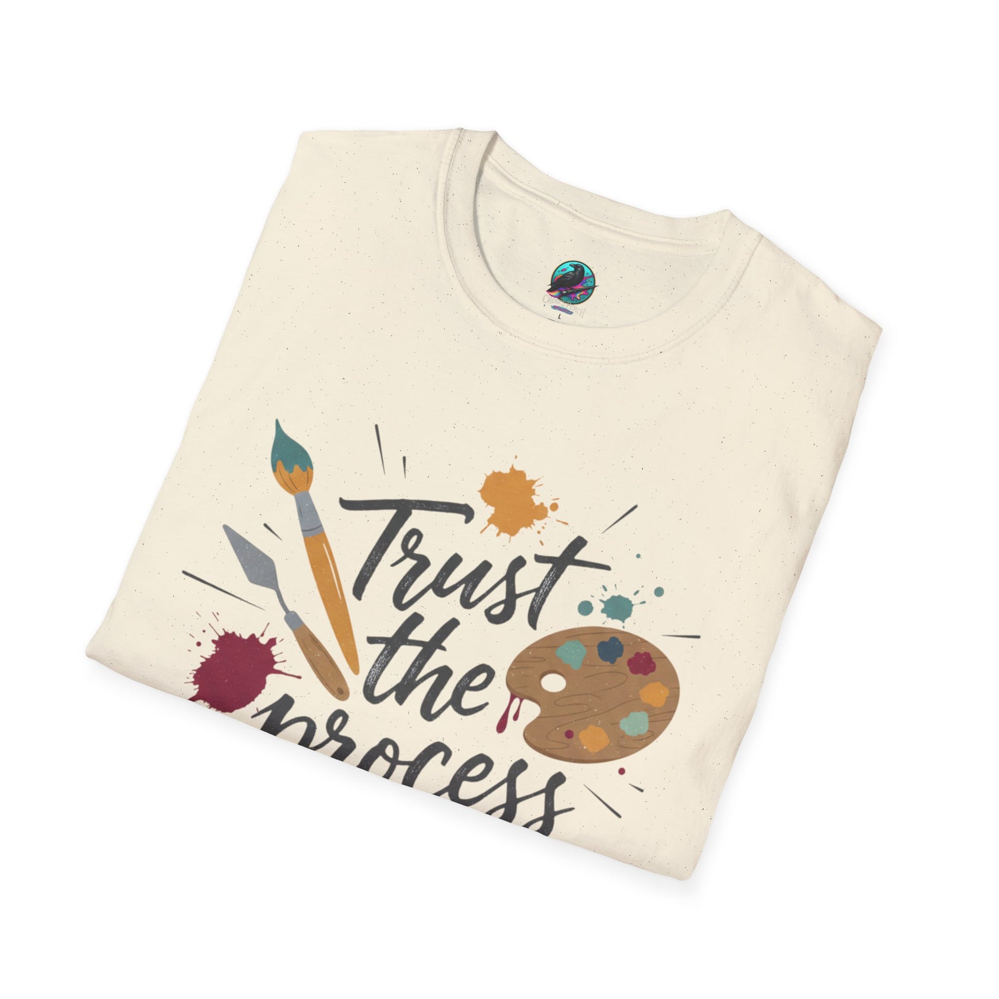 Trust the Process Artist T-Shirt - Inspirational Painter Tee with Palette & Brush Printify