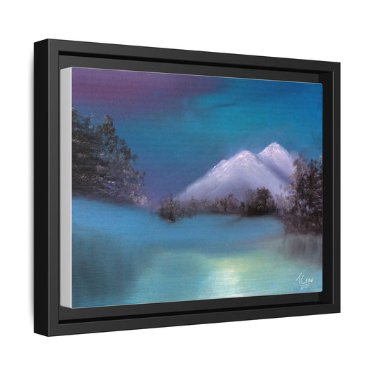 Framed Matte Canvas Art - Dreamy Mountain Landscape