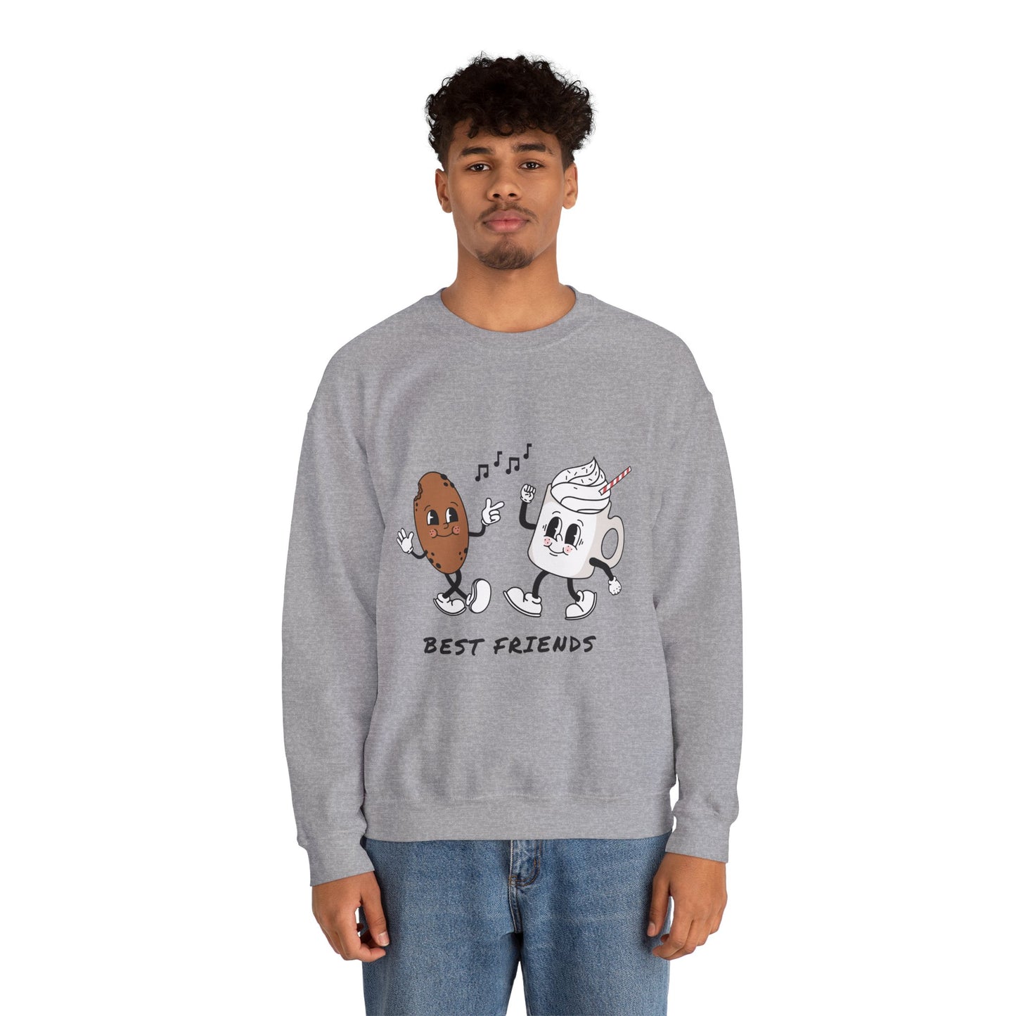 Best Friends Crewneck Sweatshirt, Cute Gift for Friends, Cozy Unisex Sweatshirt, Casual Layering Top, Friendship Apparel