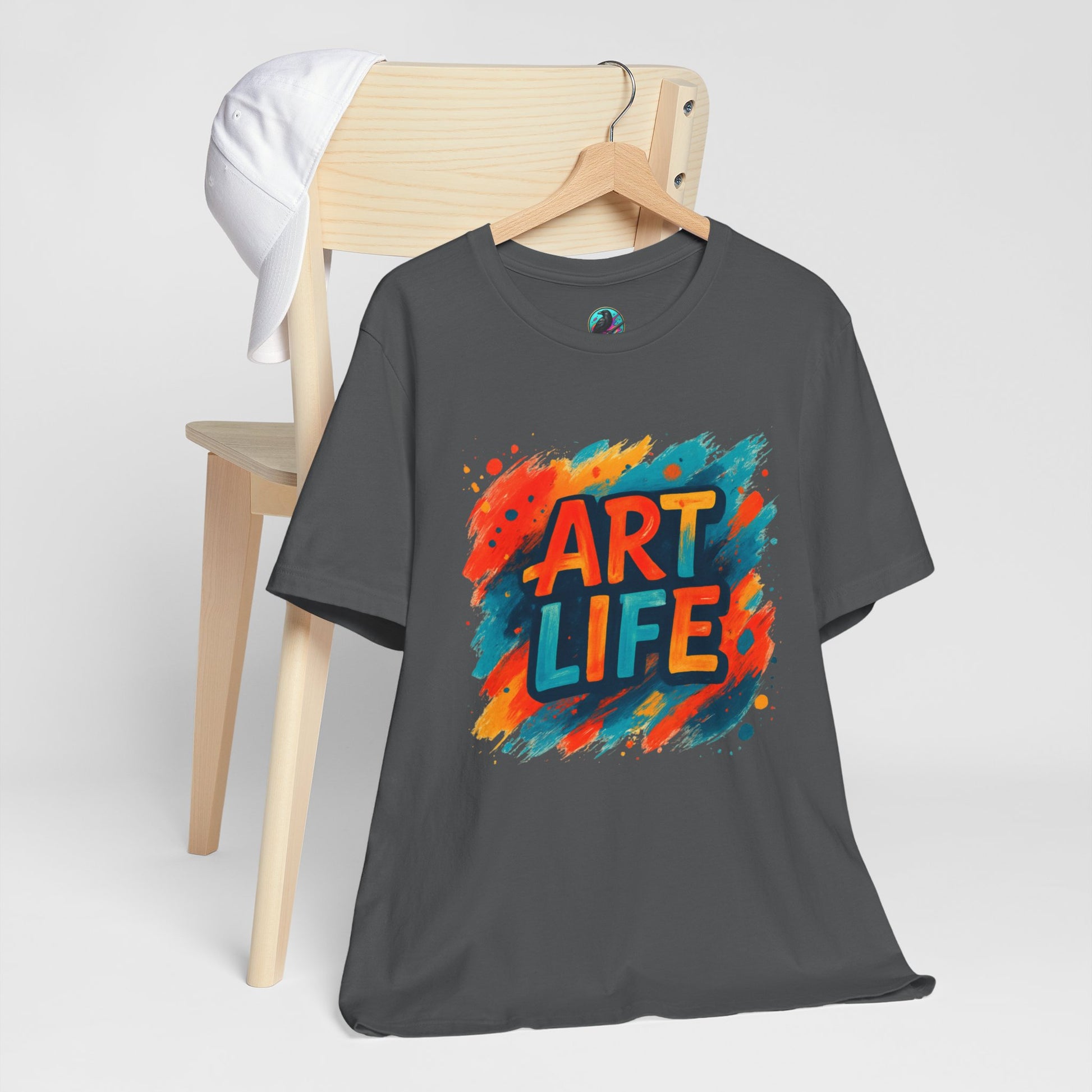 Art Life Graphic Tee - Colorful Painter Brushstroke T‑Shirt Printify