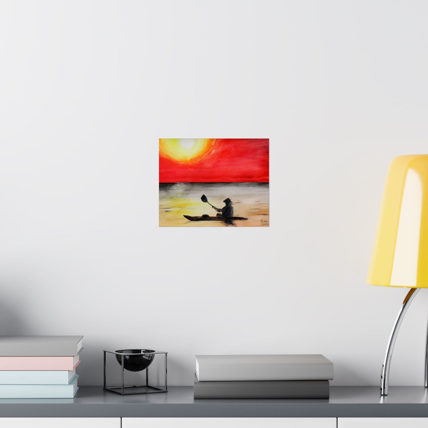 Kayaker at Sunset - Matte Poster Print