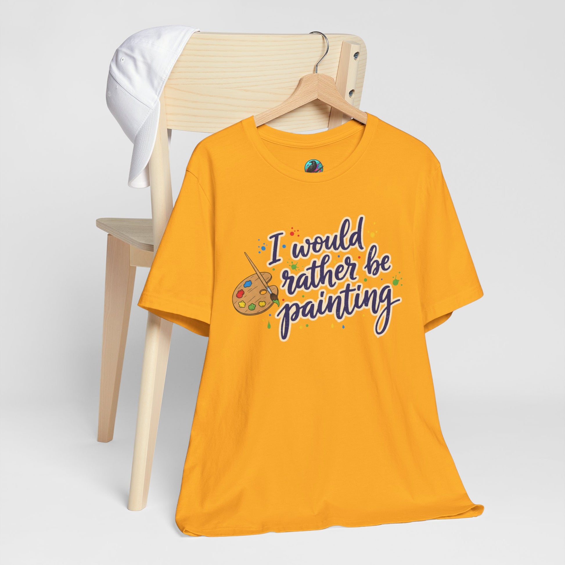 I Would Rather Be Painting T-Shirt – Artist Palette Graphic Tee Printify