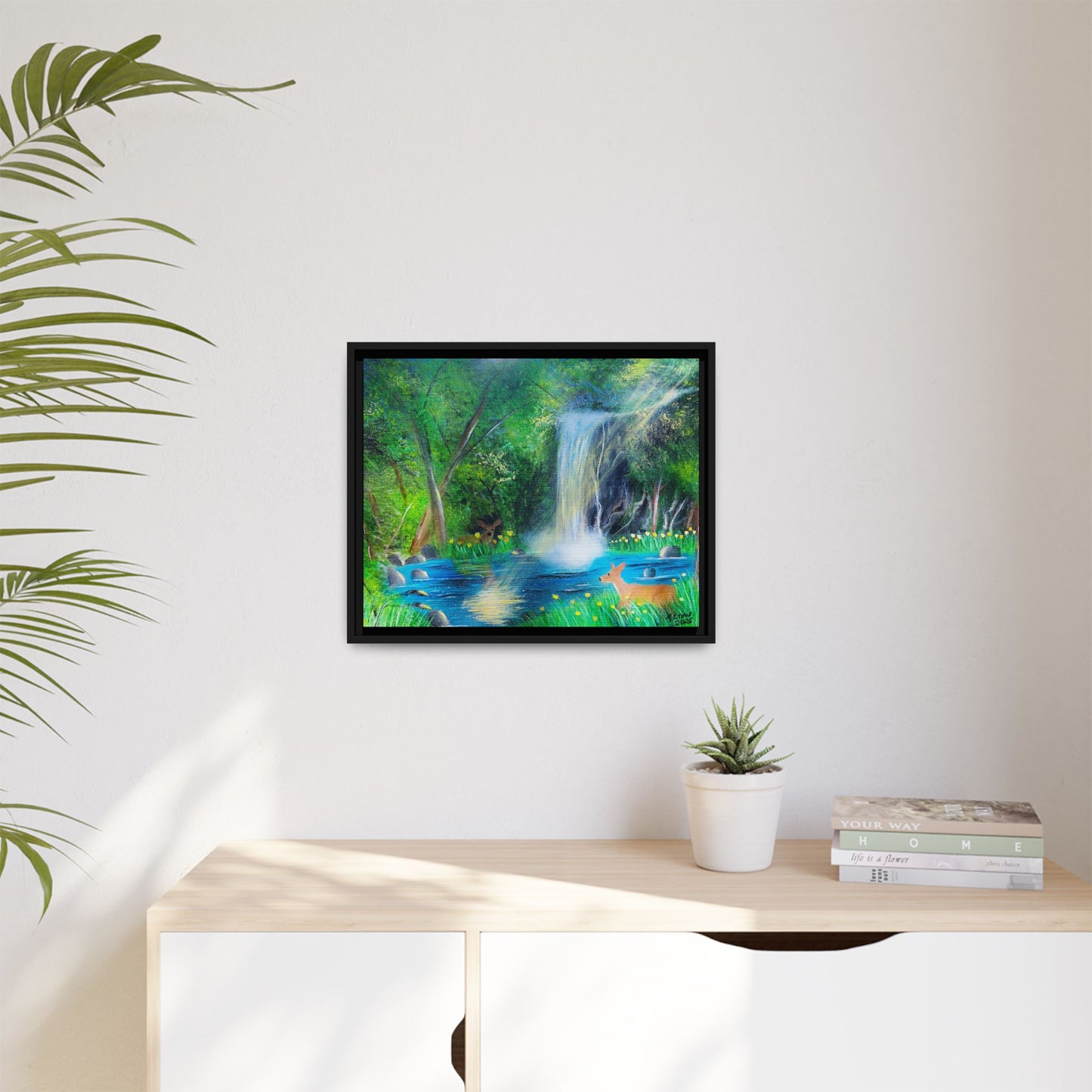 Serene Escape - Framed Canvas Print