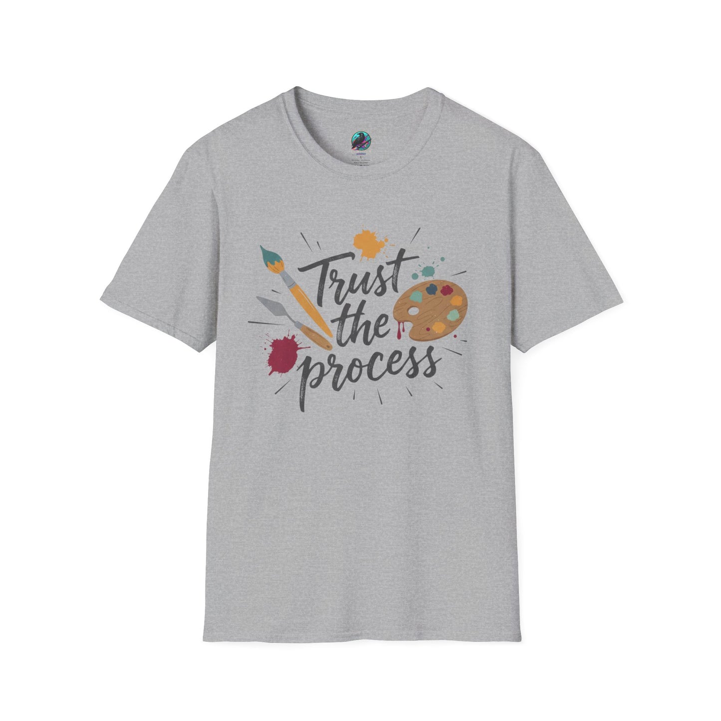 Trust the Process Artist T-Shirt - Inspirational Painter Tee with Palette & Brush Printify