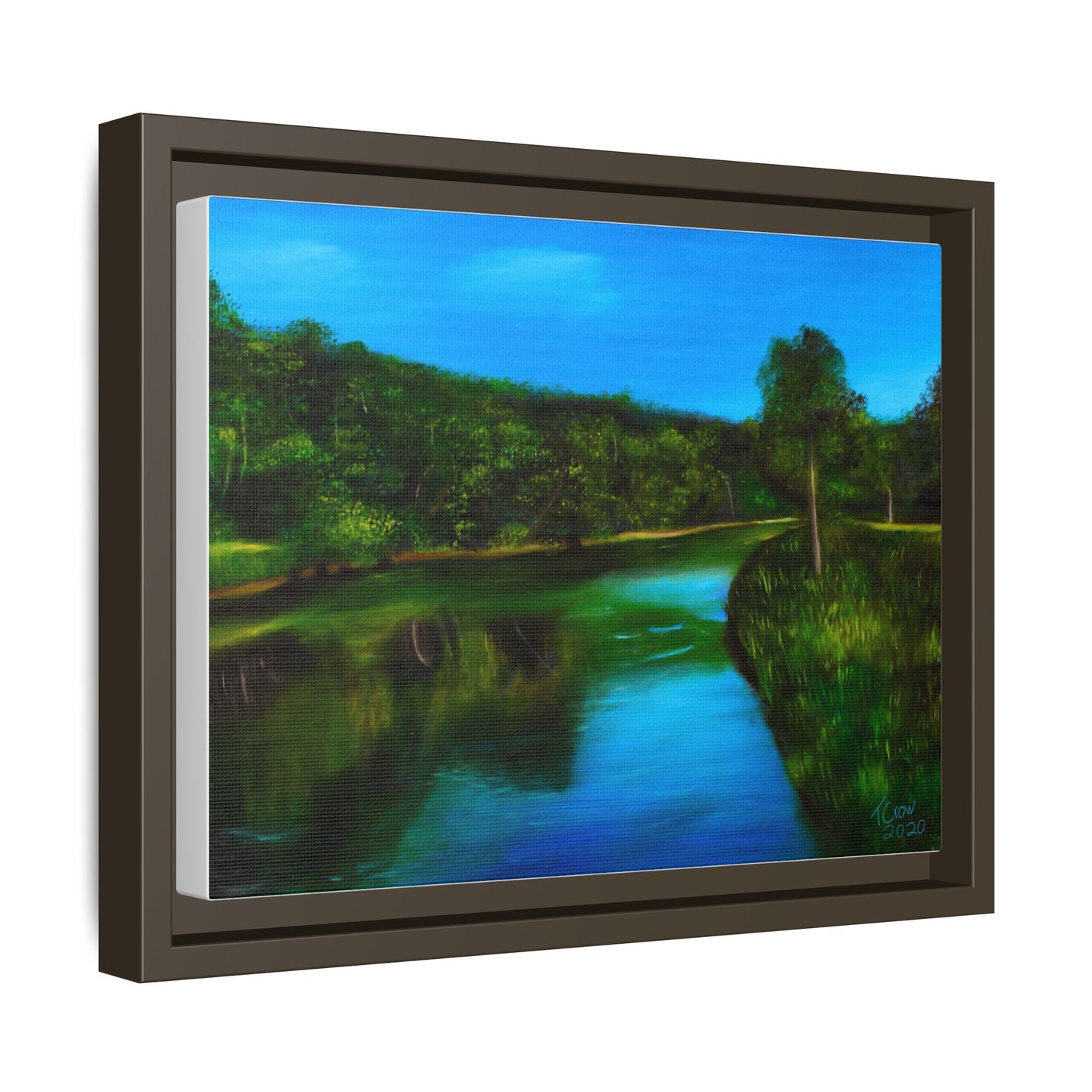 Framed Matte Canvas Art – Serene Nature Landscape
