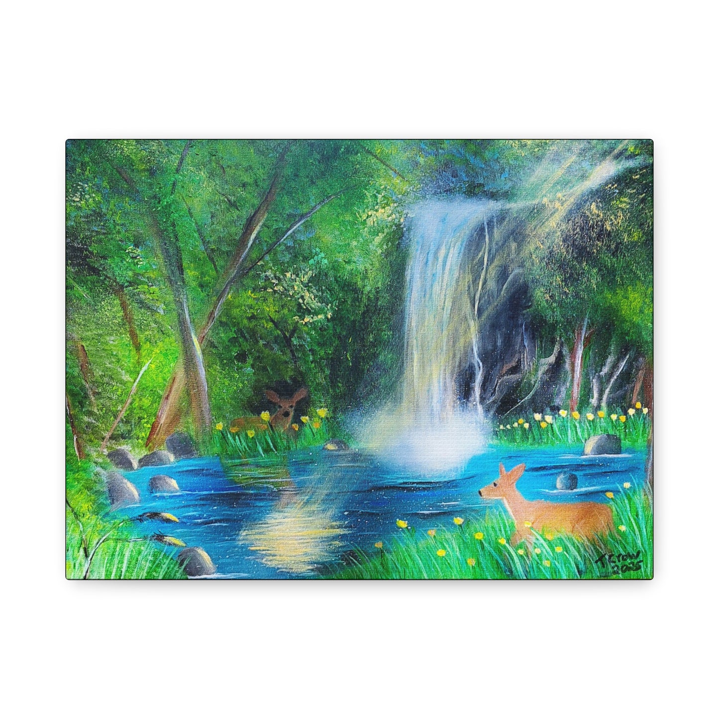 Serene Escape Canvas Print, Serene Landscape Art, Forest Decor, Tranquil Home Wall Art, Gifts for Nature Lovers