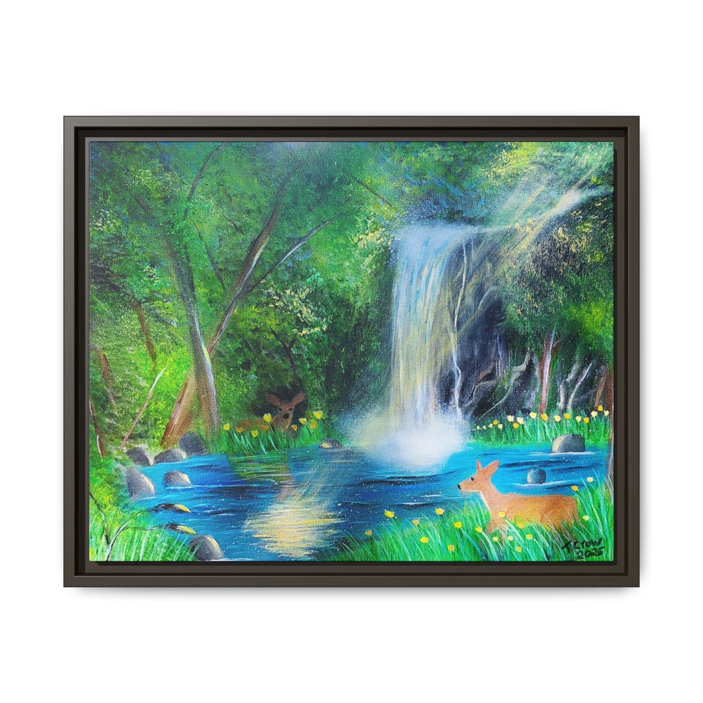 Serene Escape - Framed Canvas Print