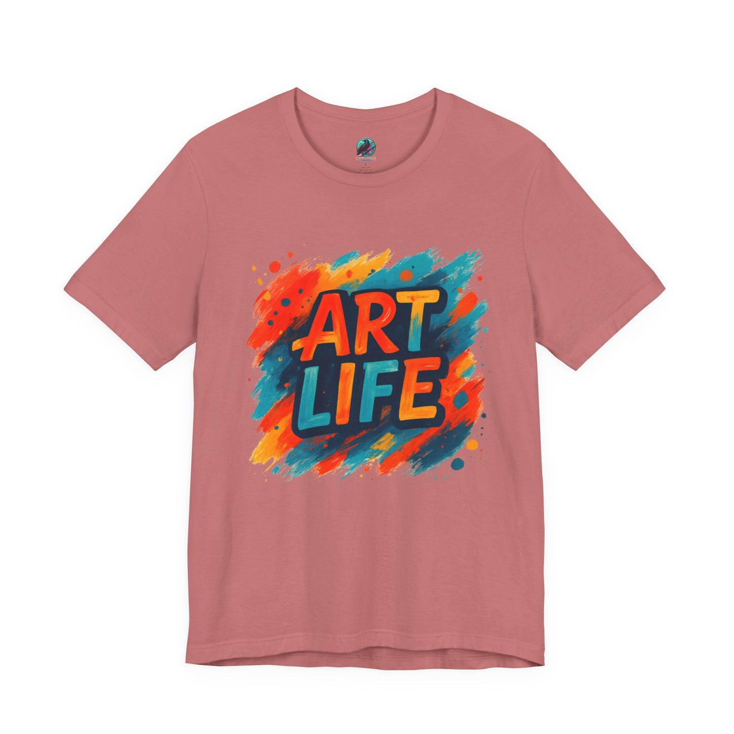 Art Life Graphic Tee - Colorful Painter Brushstroke T‑Shirt Printify