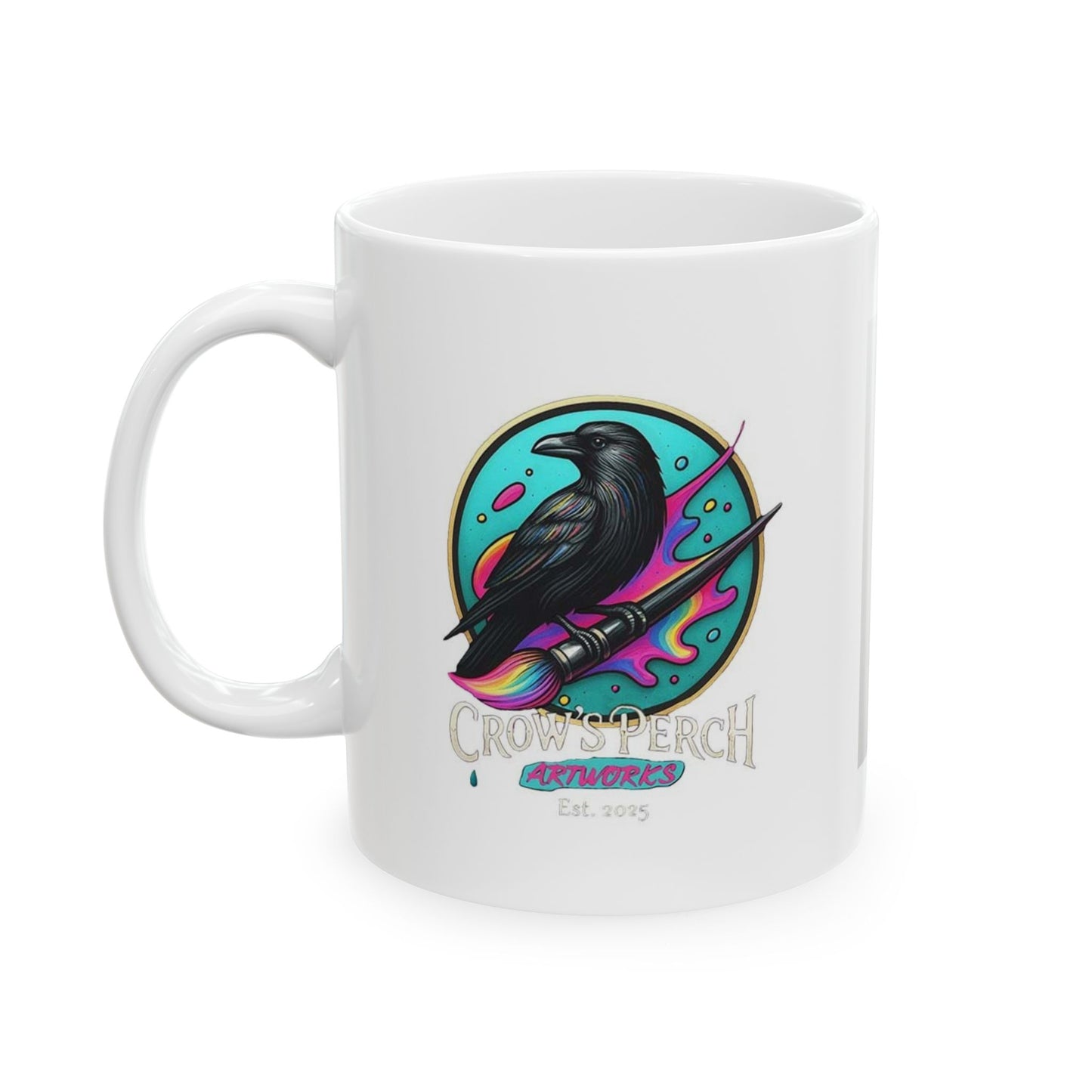 Crow's Perch Artworks Ceramic Mug - Artistic Coffee Cup, Home Decor, Cozy Beverage Holder