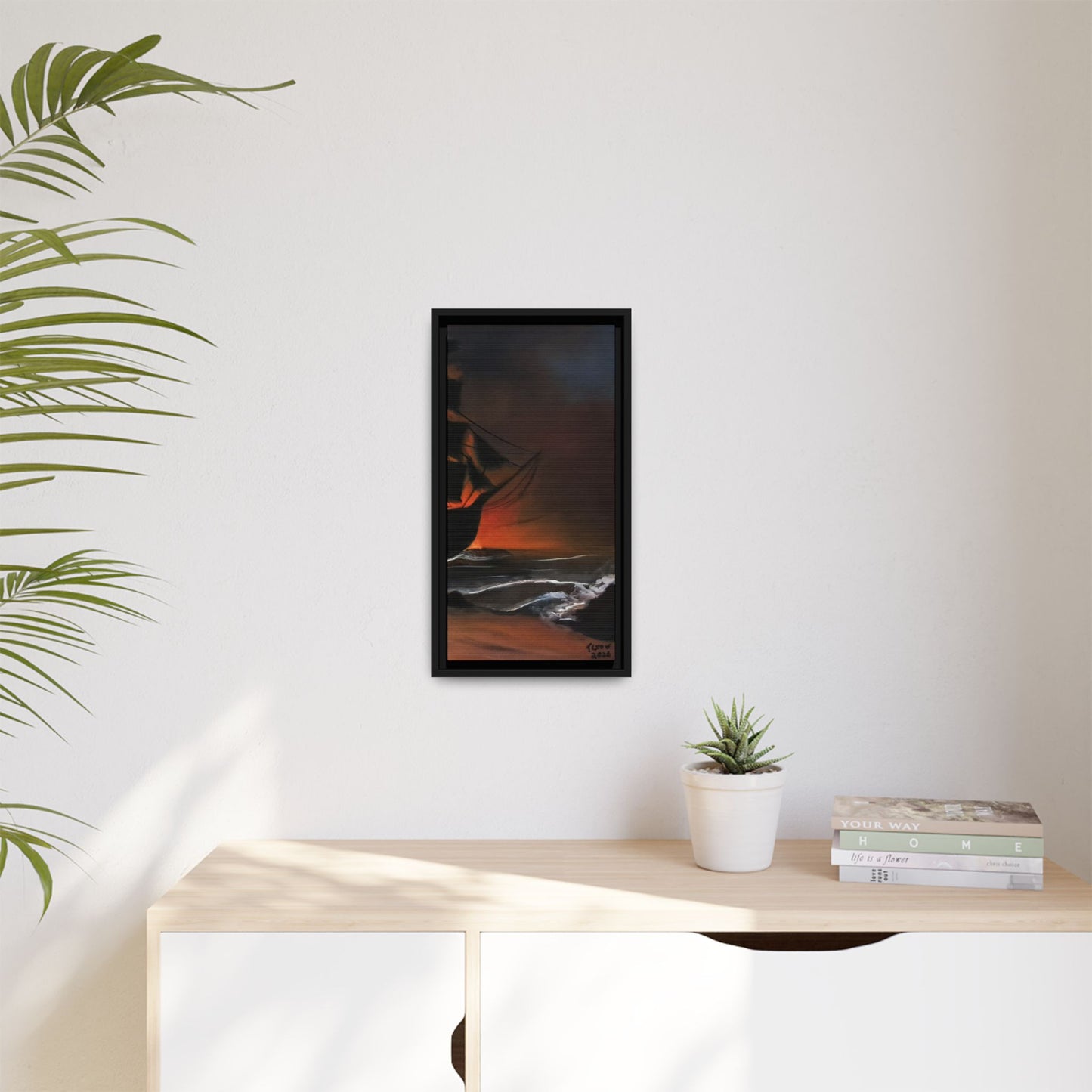 Pirate Ship Panel 3 - Framed Canvas Print Printify