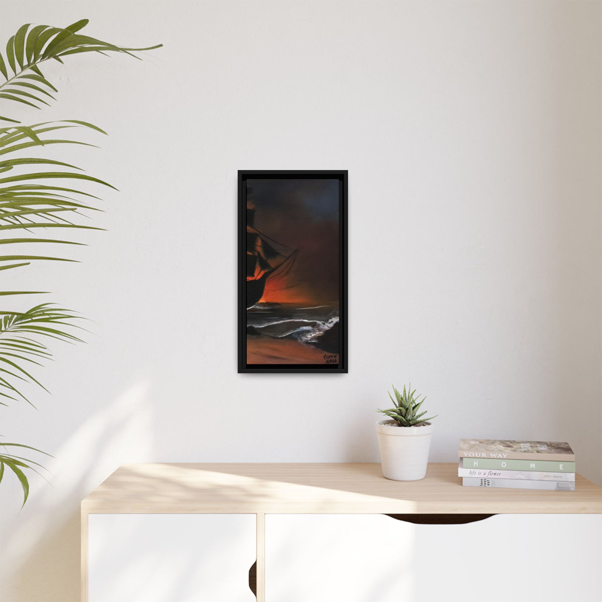 Pirate Ship Panel 3 - Framed Canvas Print Printify