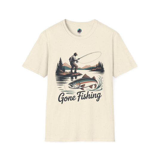 Gone Fishing Softstyle T-Shirt | Perfect for Anglers, Gifts for Fishermen, Outdoor Enthusiasts, Birthday, Father's Day!