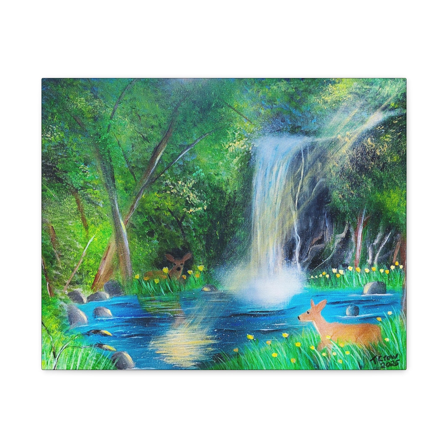 Serene Escape Canvas Print, Serene Landscape Art, Forest Decor, Tranquil Home Wall Art, Gifts for Nature Lovers
