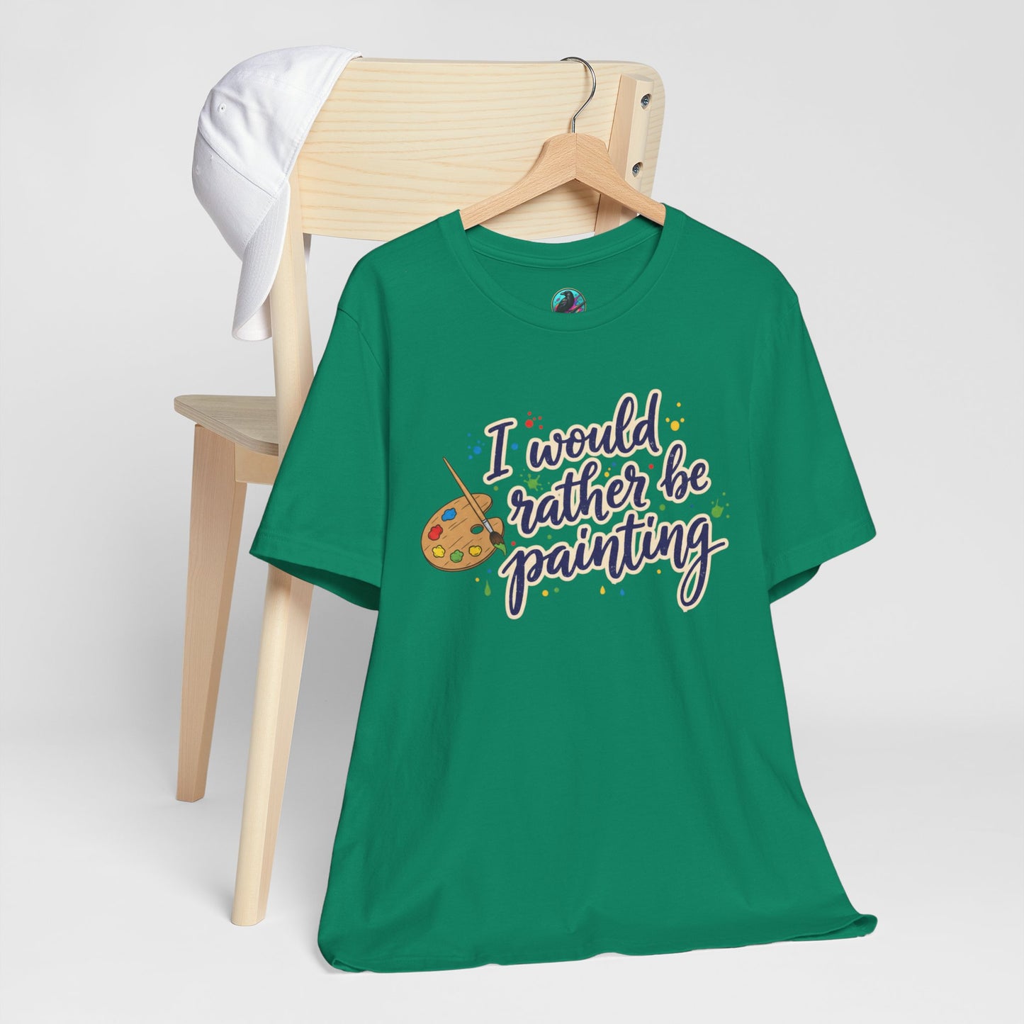 I Would Rather Be Painting T-Shirt – Artist Palette Graphic Tee Printify