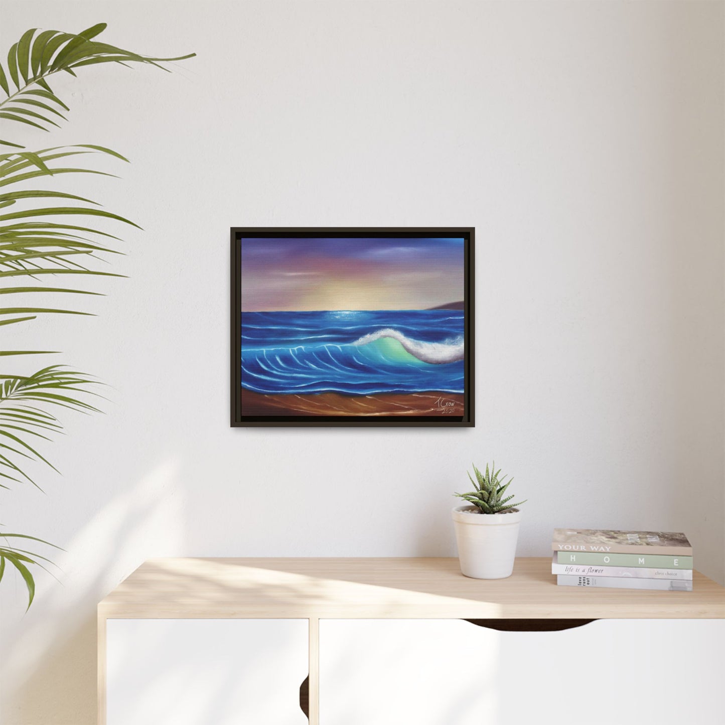 Ocean Wave - Framed Canvas Print