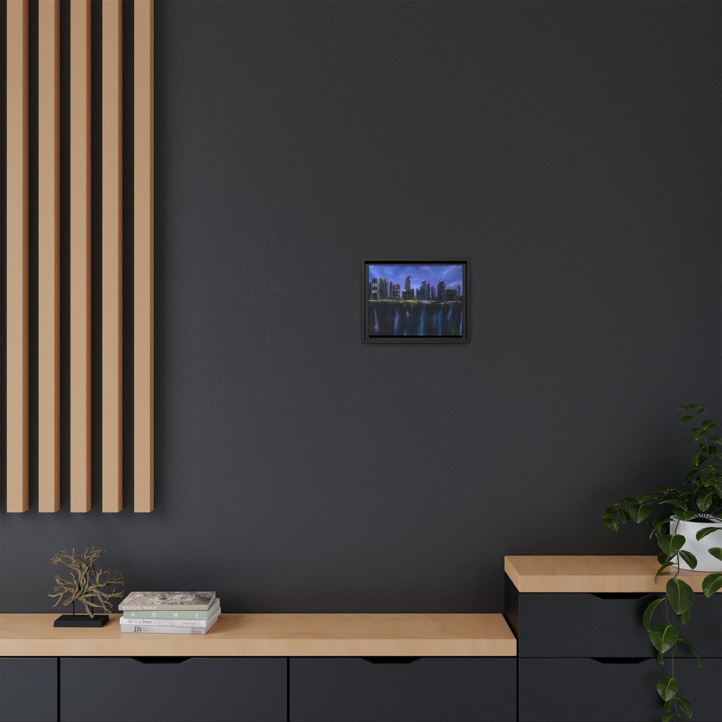 City Lights - Framed Canvas Print