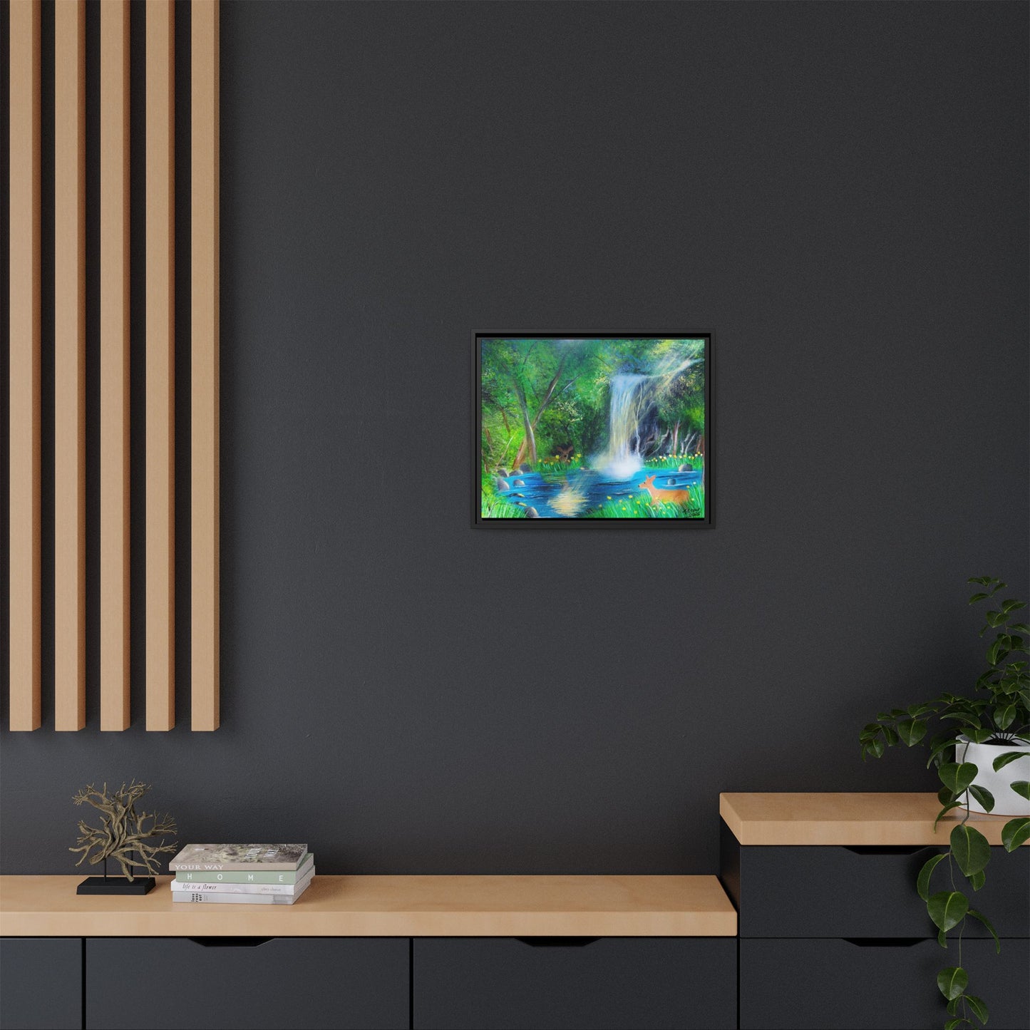 Serene Escape - Framed Canvas Print