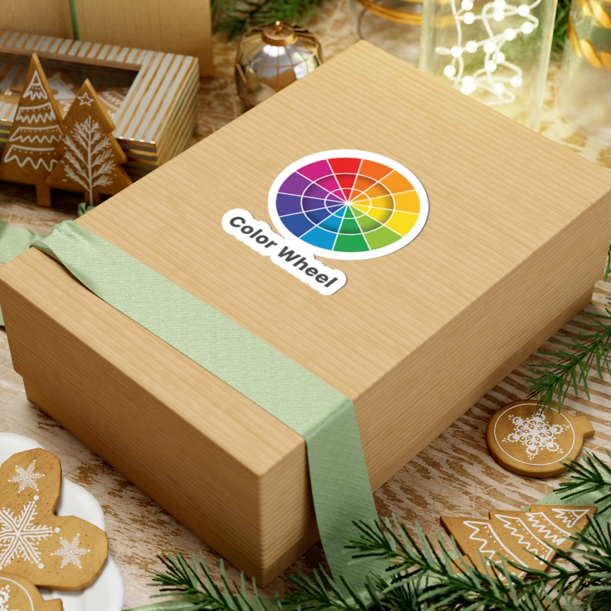 Color Wheel Sticker - Rainbow Palette Design for Laptops, Planners & Art Supplies Printify