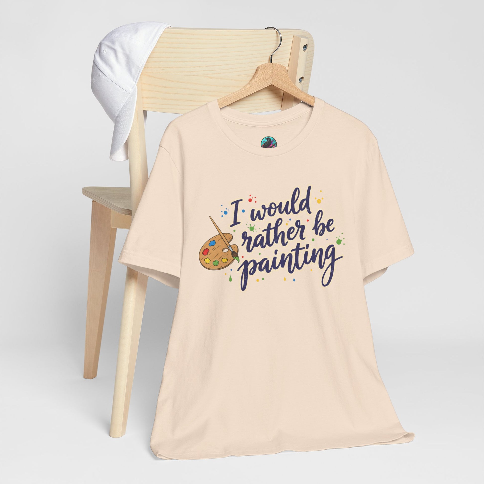 I Would Rather Be Painting T-Shirt – Artist Palette Graphic Tee Printify