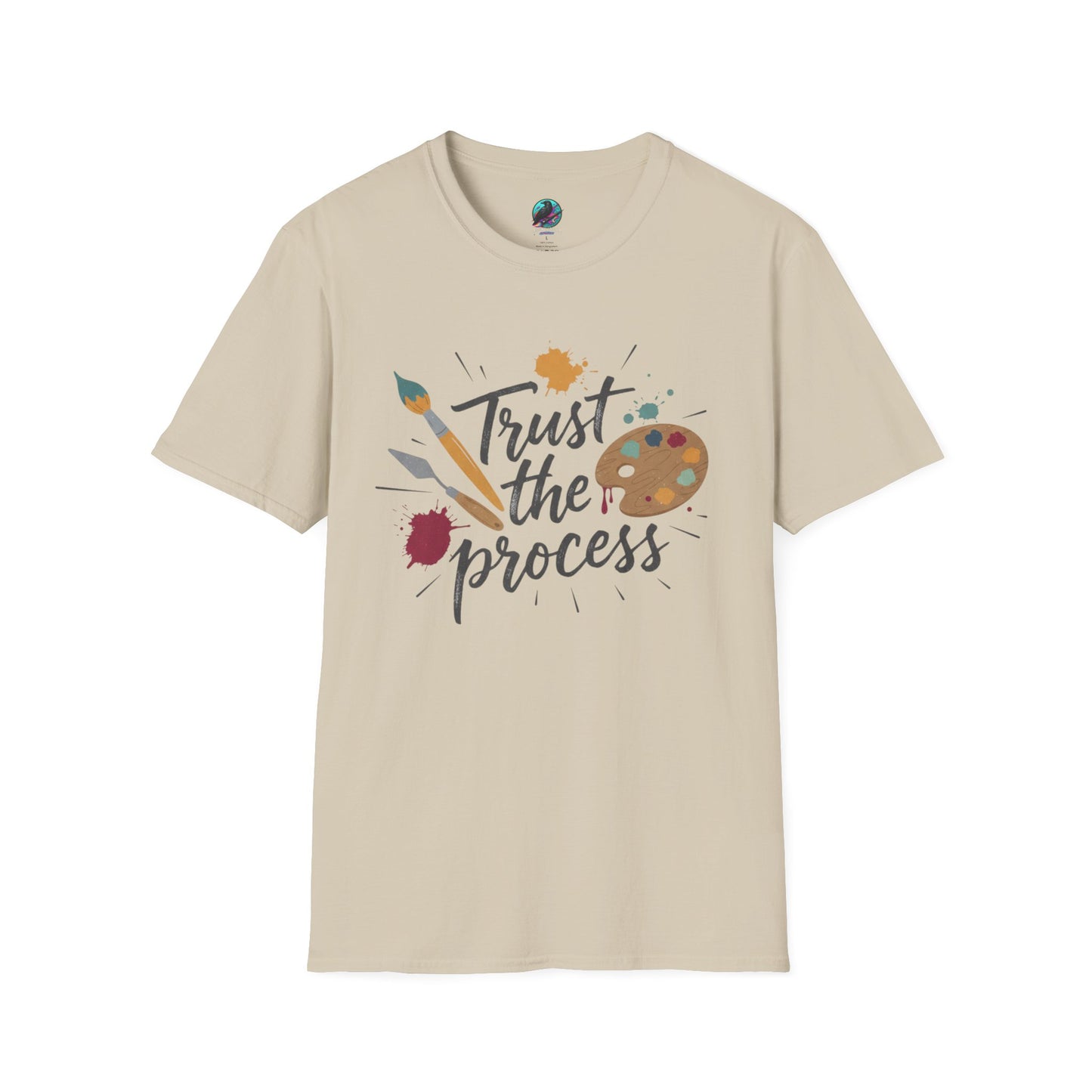 Trust the Process Artist T-Shirt - Inspirational Painter Tee with Palette & Brush Printify