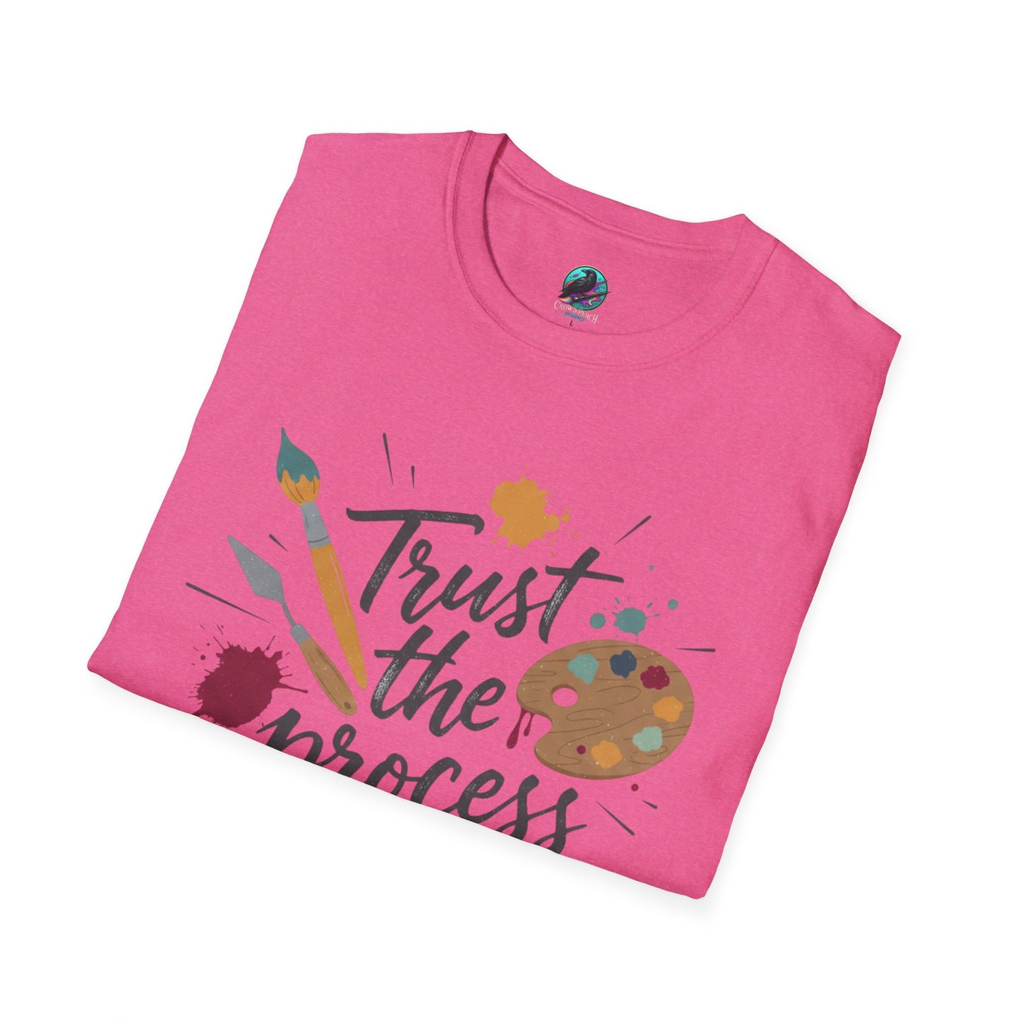 Trust the Process Artist T-Shirt - Inspirational Painter Tee with Palette & Brush Printify