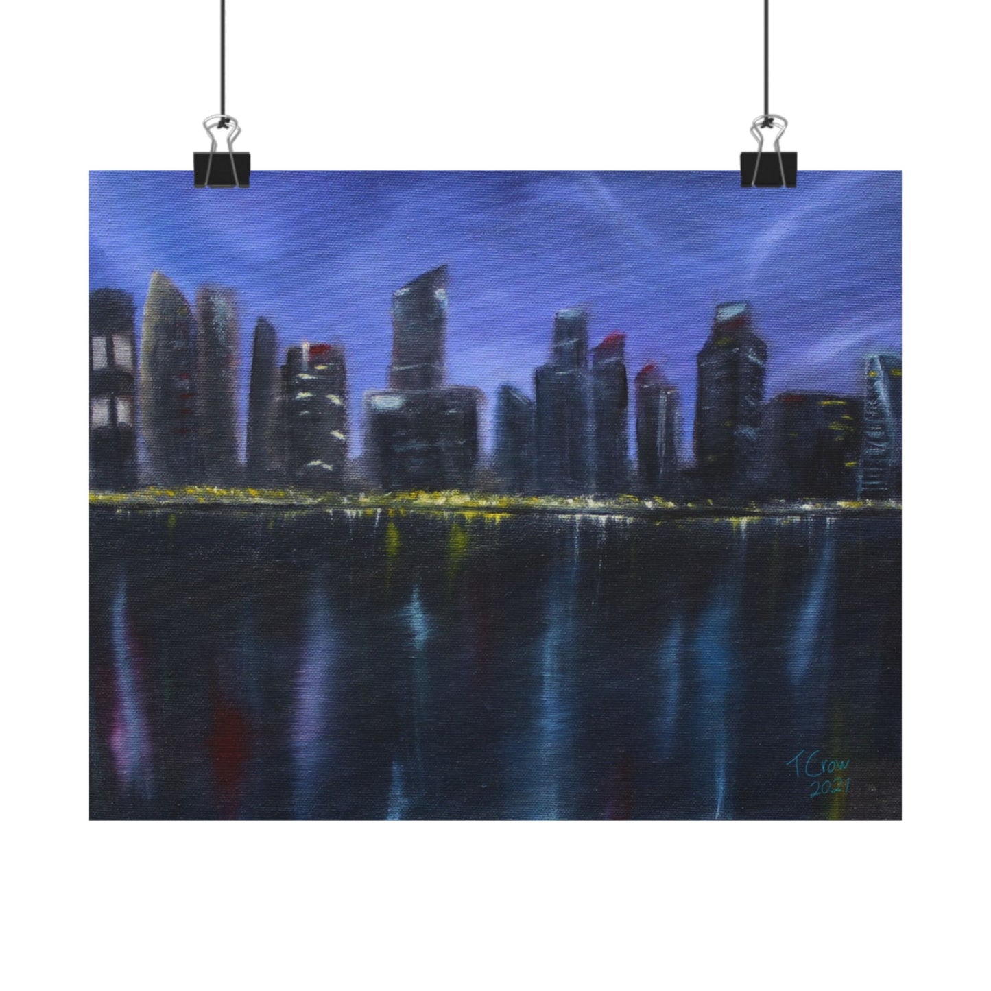 City Lights - Matte Poster Print Printify