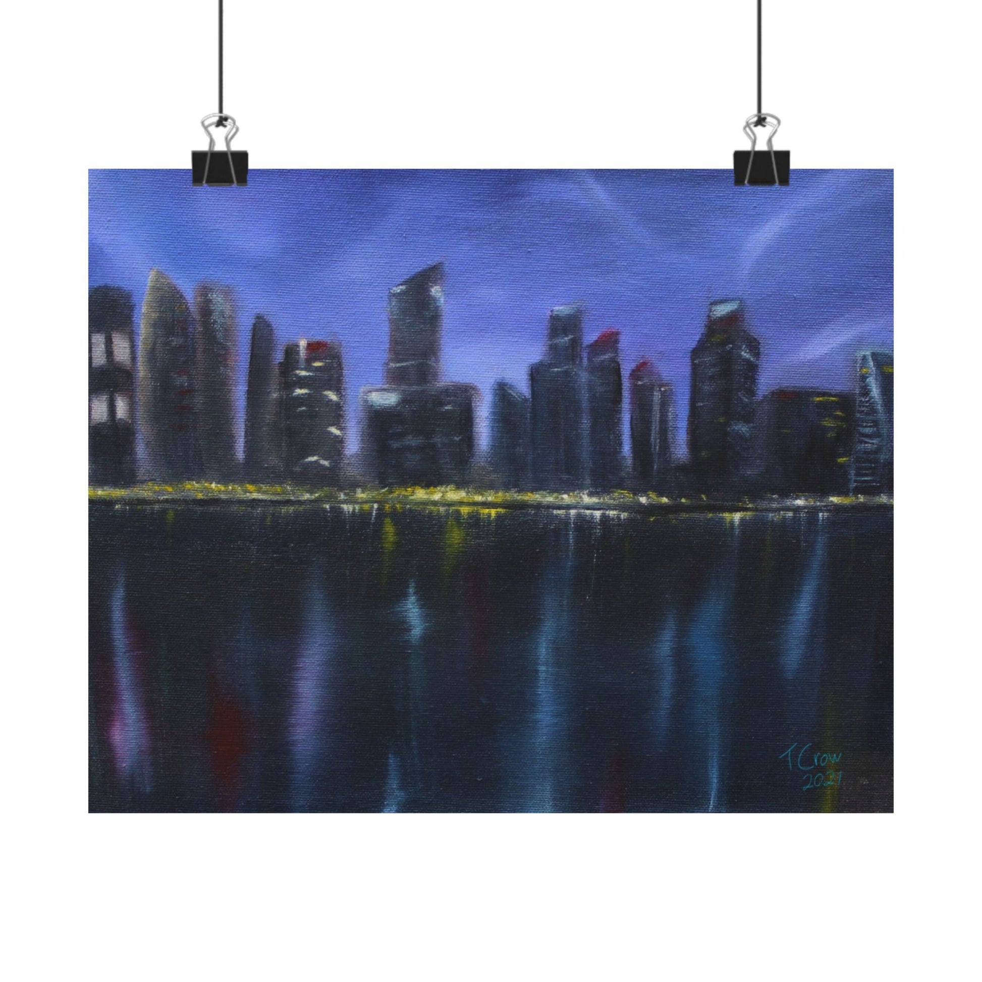 City Lights - Matte Poster Print Printify