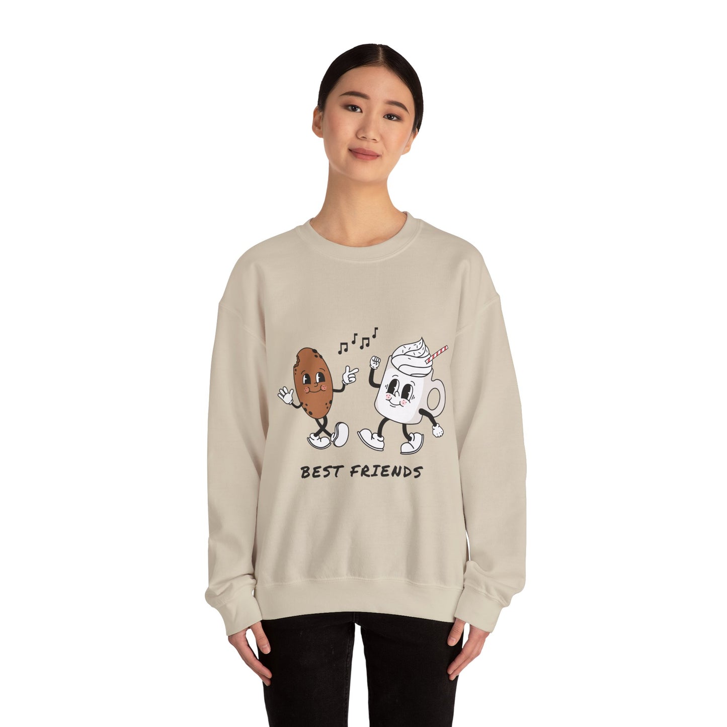 Best Friends Crewneck Sweatshirt, Cute Gift for Friends, Cozy Unisex Sweatshirt, Casual Layering Top, Friendship Apparel