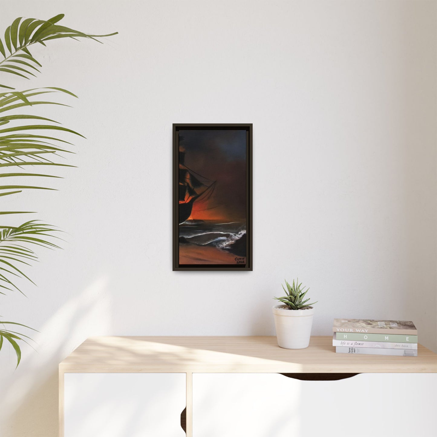 Pirate Ship Panel 3 - Framed Canvas Print Printify