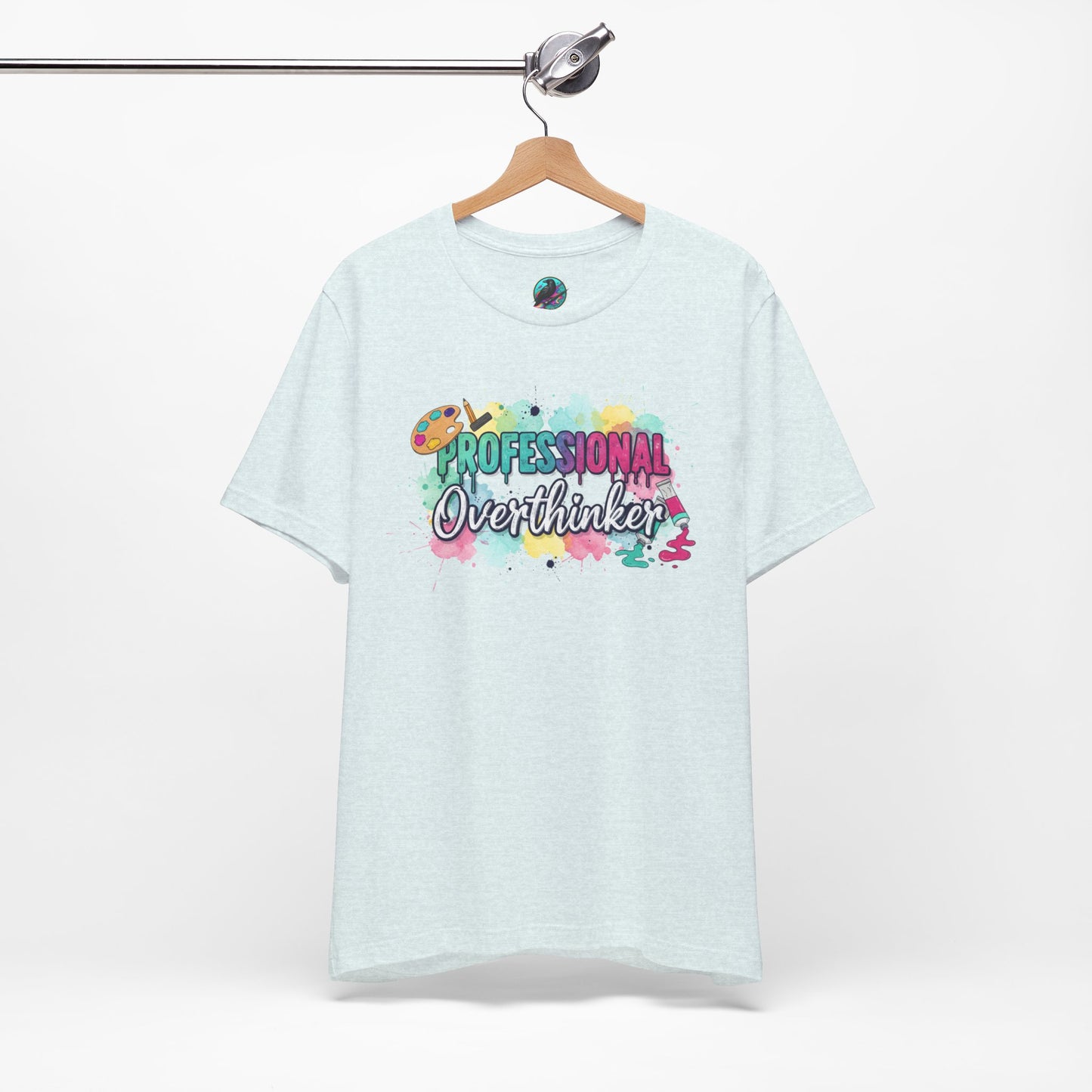 Professional Overthinker T-Shirt - Colorful Watercolor Graphic Tee Printify