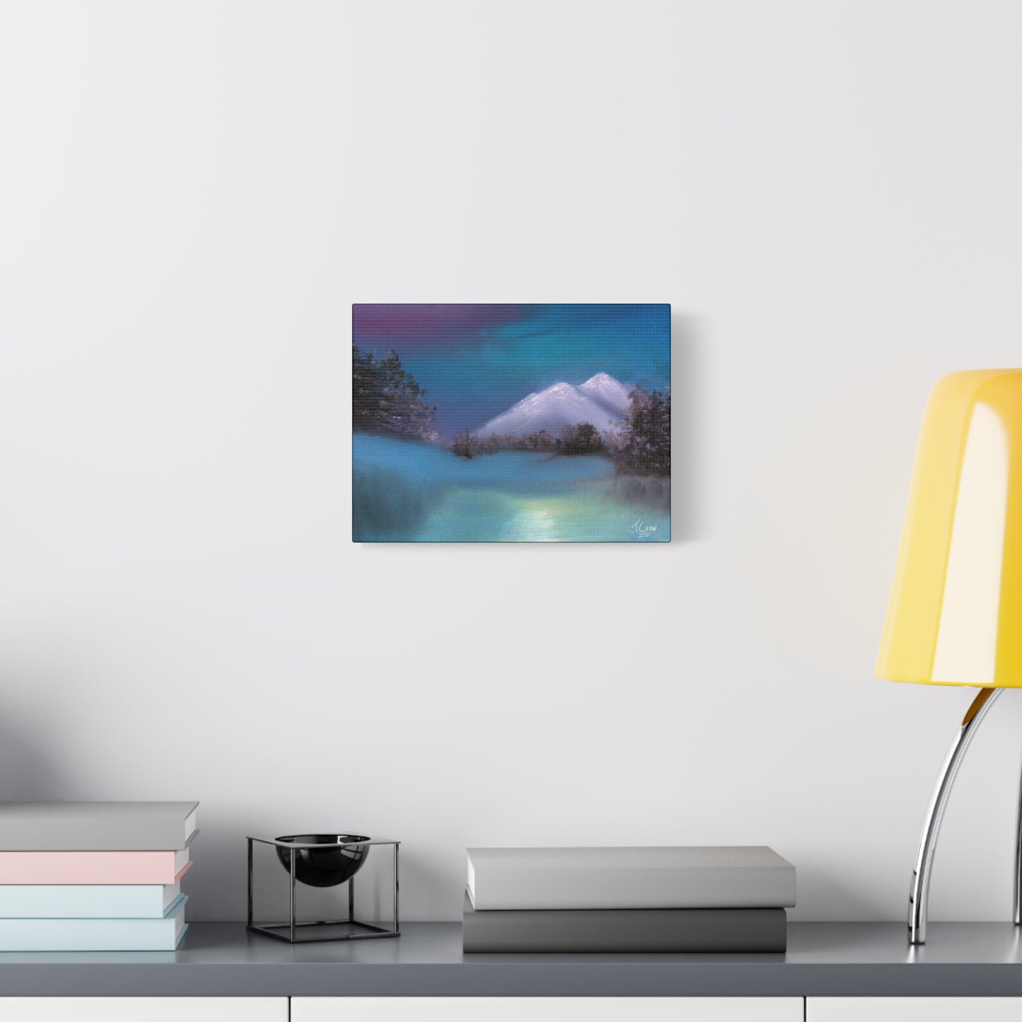 Serene Landscape Canvas Art - Mountain & Reflection