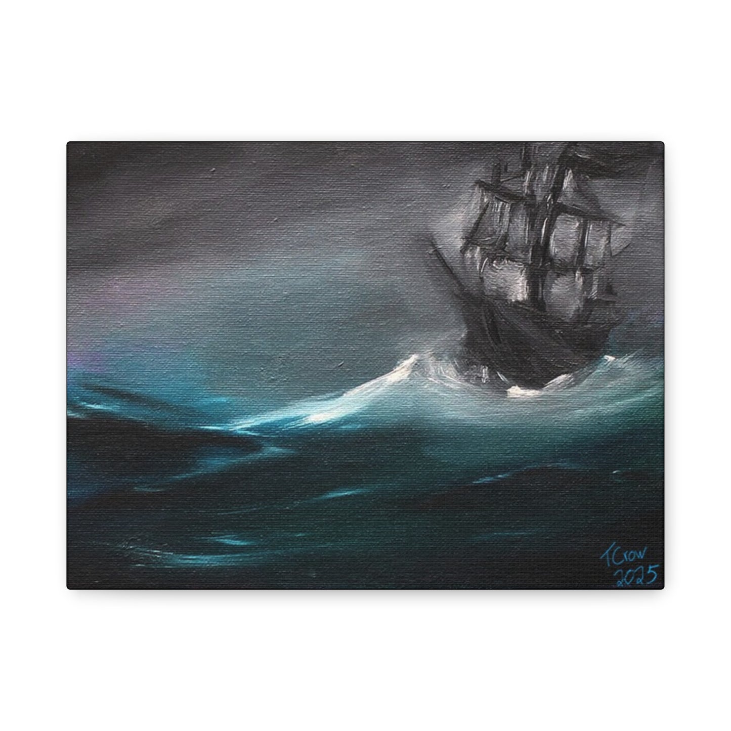 Stormy Seas Ship Canvas Wall Art | Nautical Decor for Home & Office