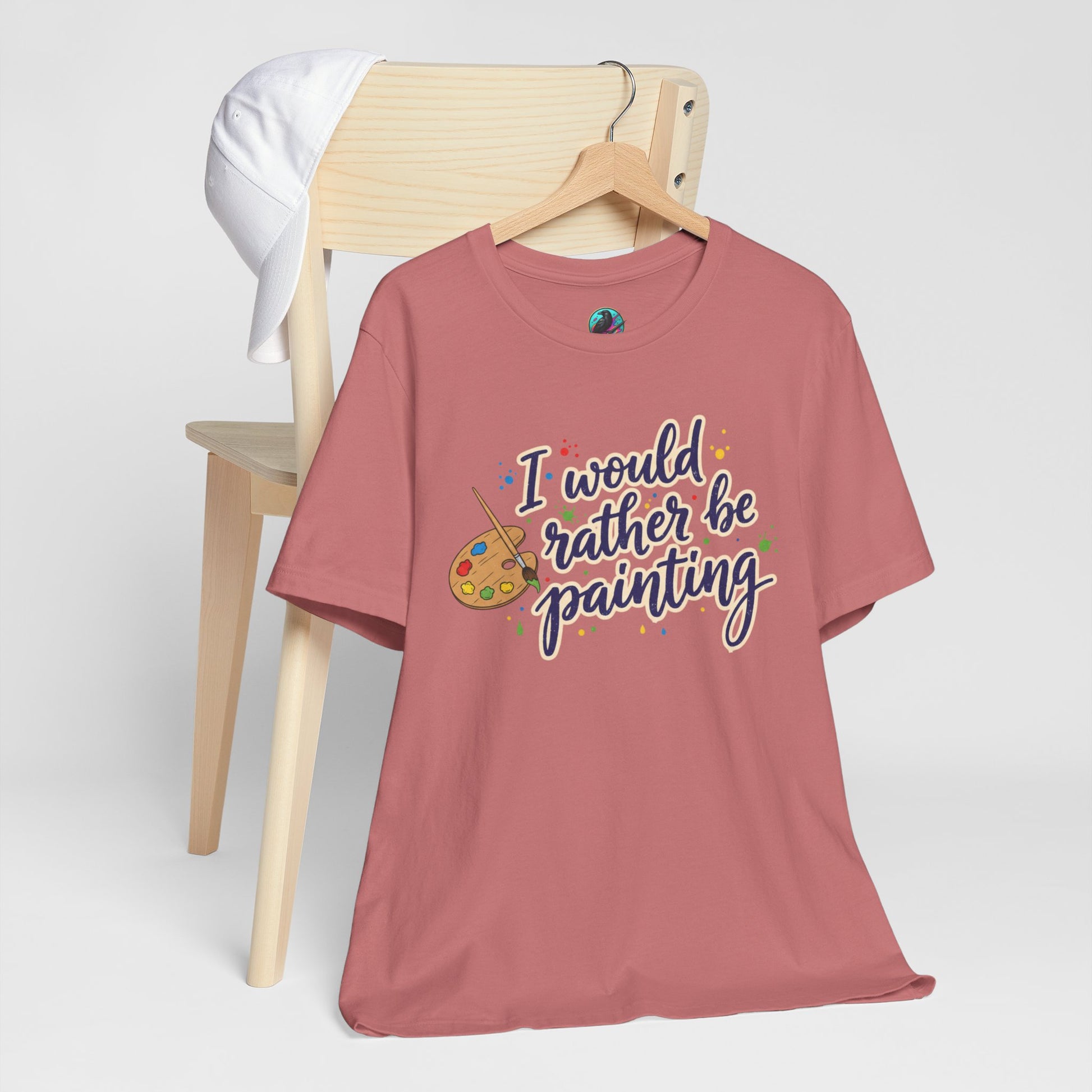 I Would Rather Be Painting T-Shirt – Artist Palette Graphic Tee Printify