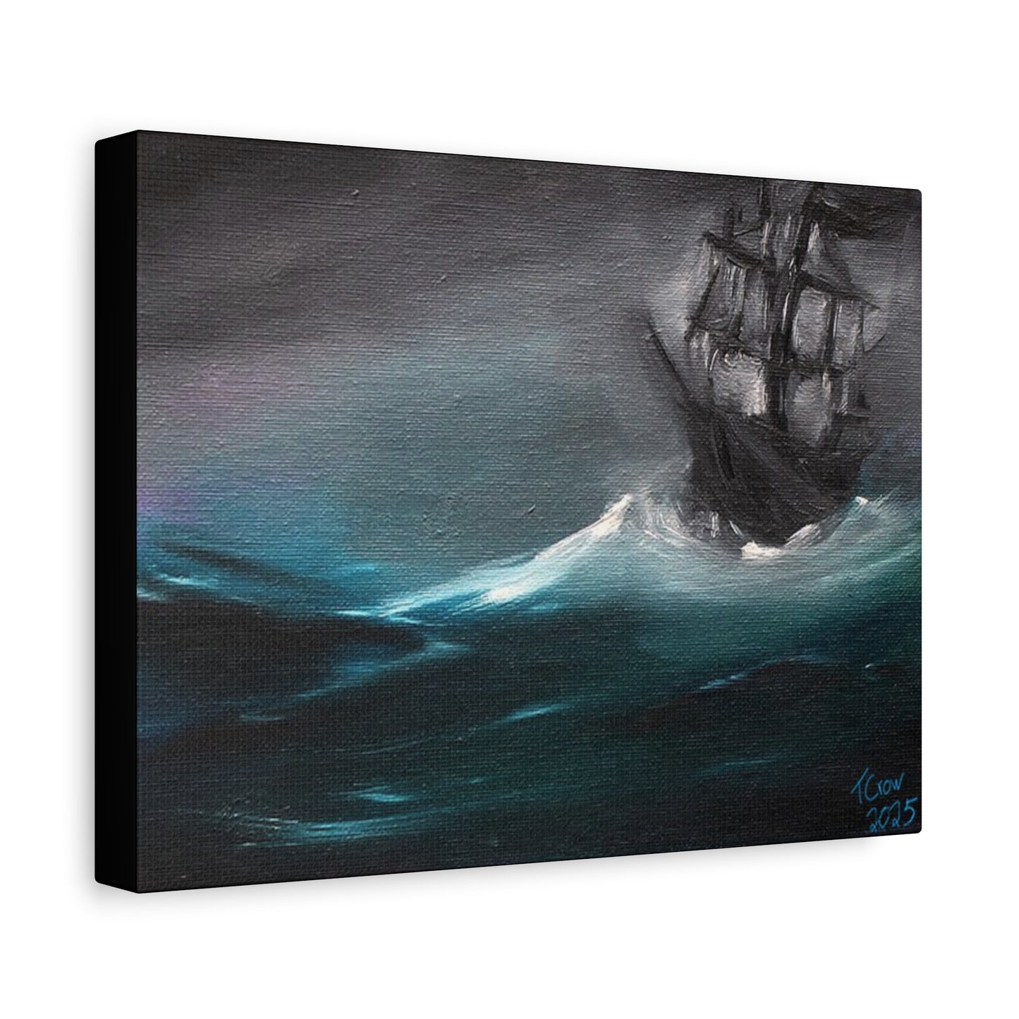 Stormy Seas Ship Canvas Wall Art | Nautical Decor for Home & Office