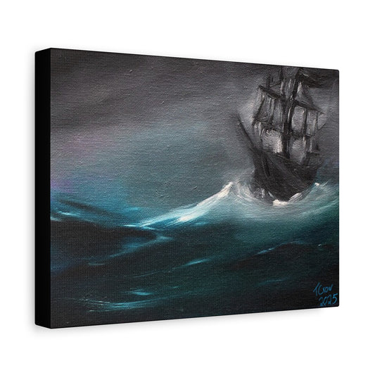 Stormy Seas Ship Canvas Wall Art | Nautical Decor for Home & Office