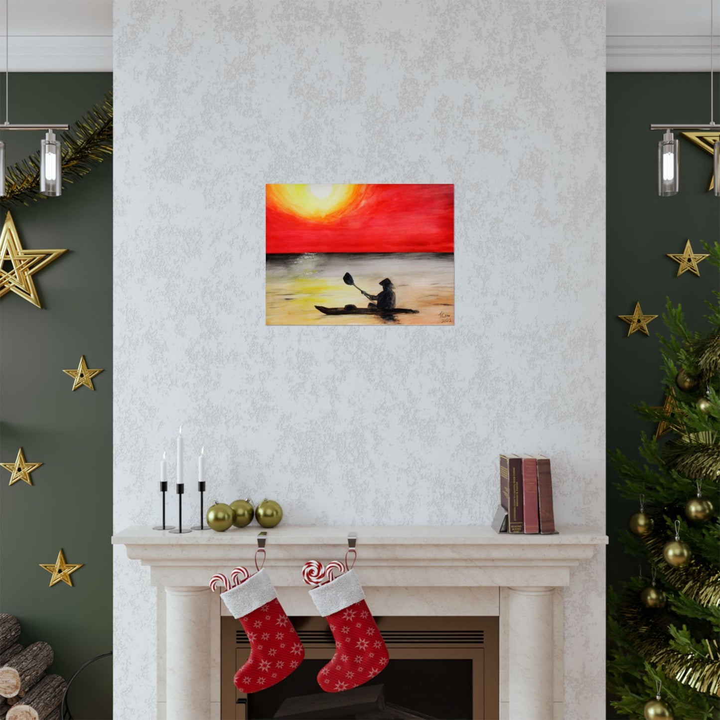 Kayaker at Sunset - Matte Poster Print