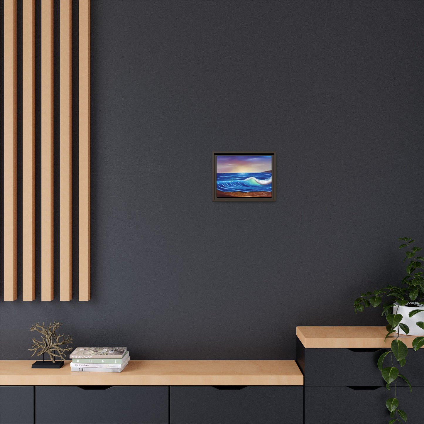 Ocean Wave - Framed Canvas Print