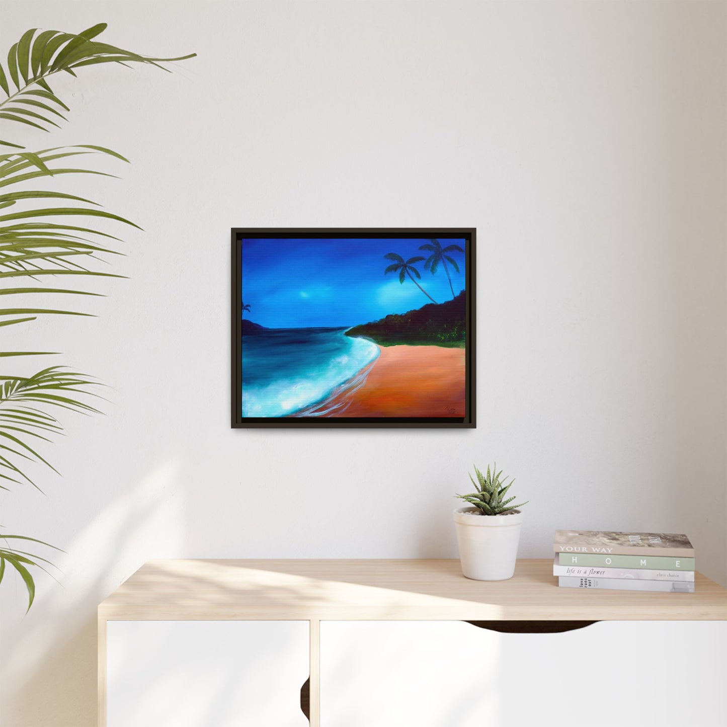 Sunlit Tide - Framed Canvas Print
