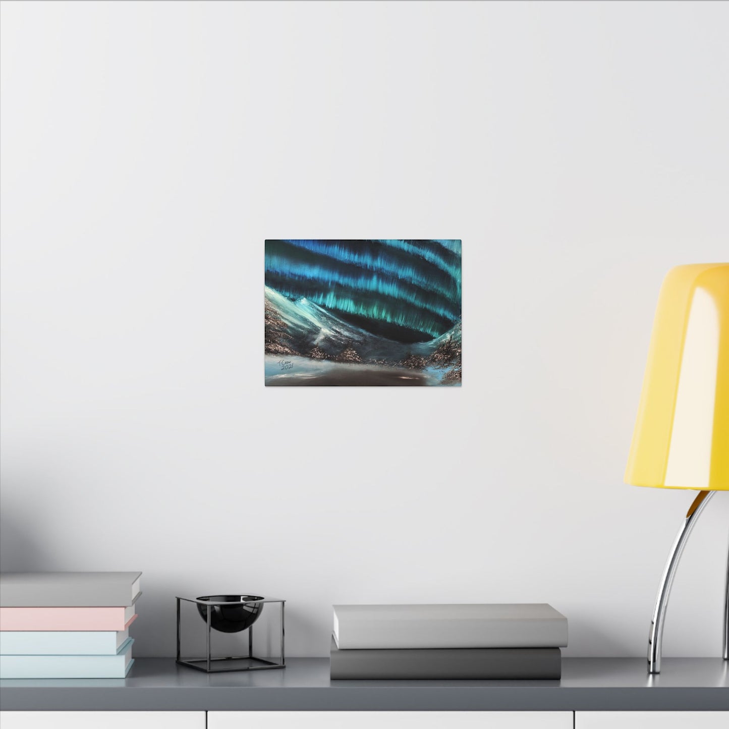 Northern Lights Canvas Wall Art — Aurora Borealis Matte Stretched Canvas