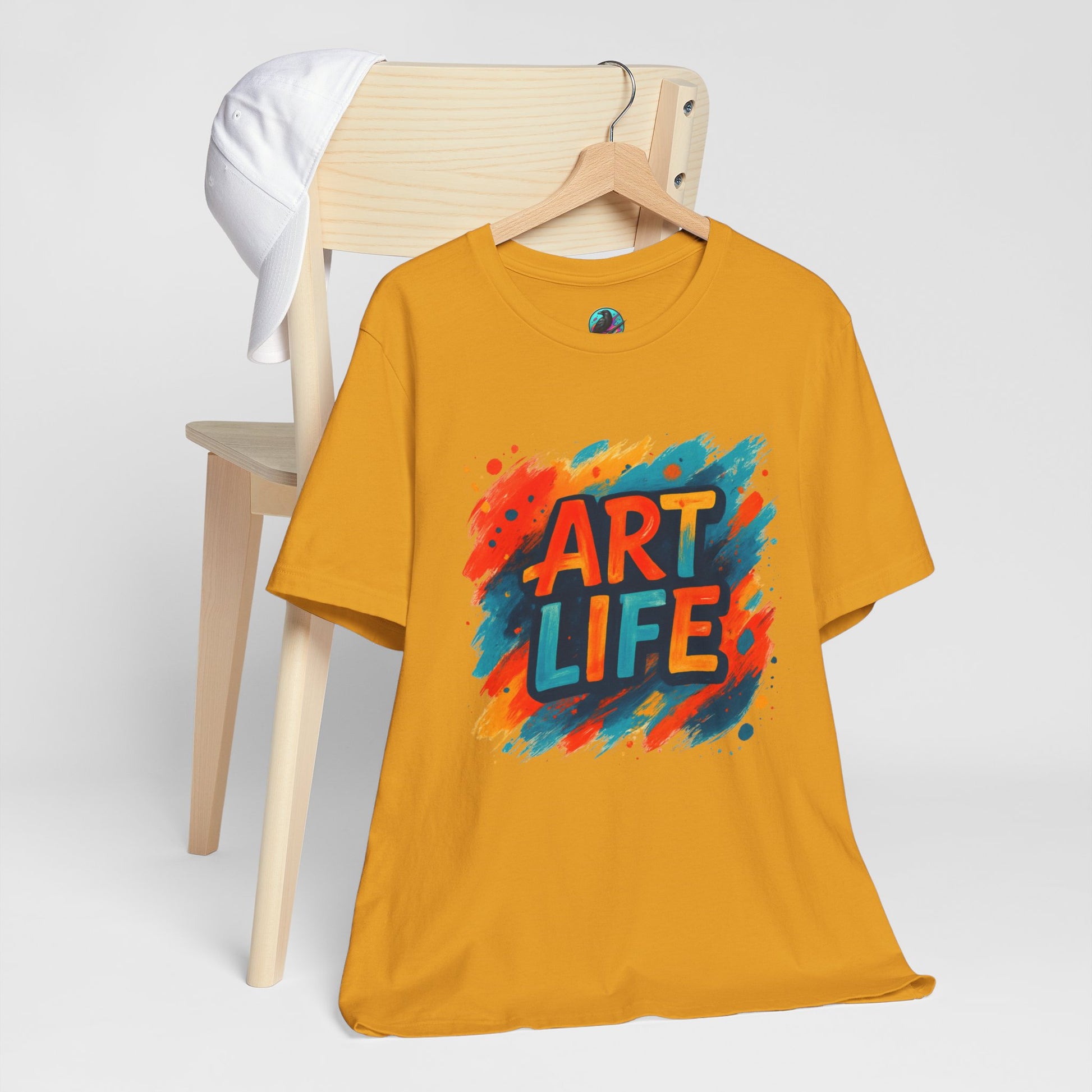 Art Life Graphic Tee - Colorful Painter Brushstroke T‑Shirt Printify