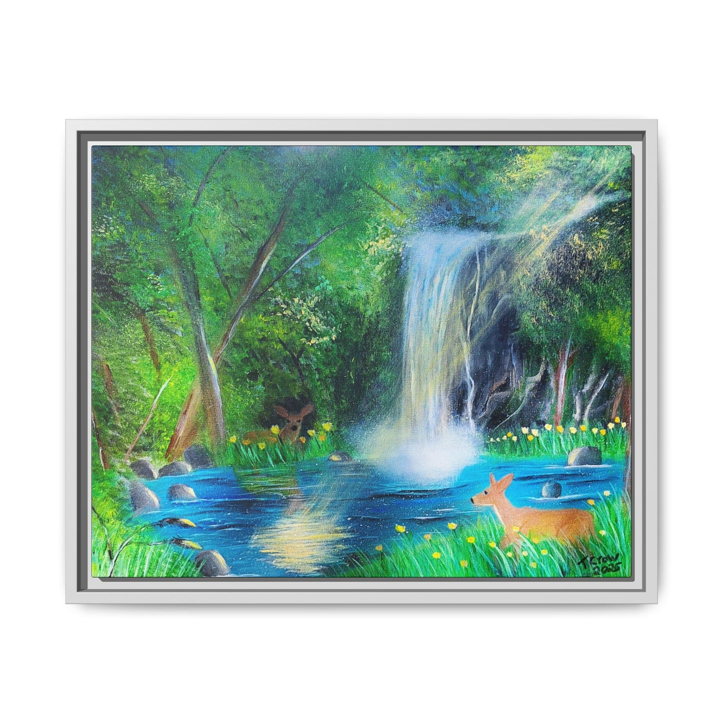 Serene Escape - Framed Canvas Print