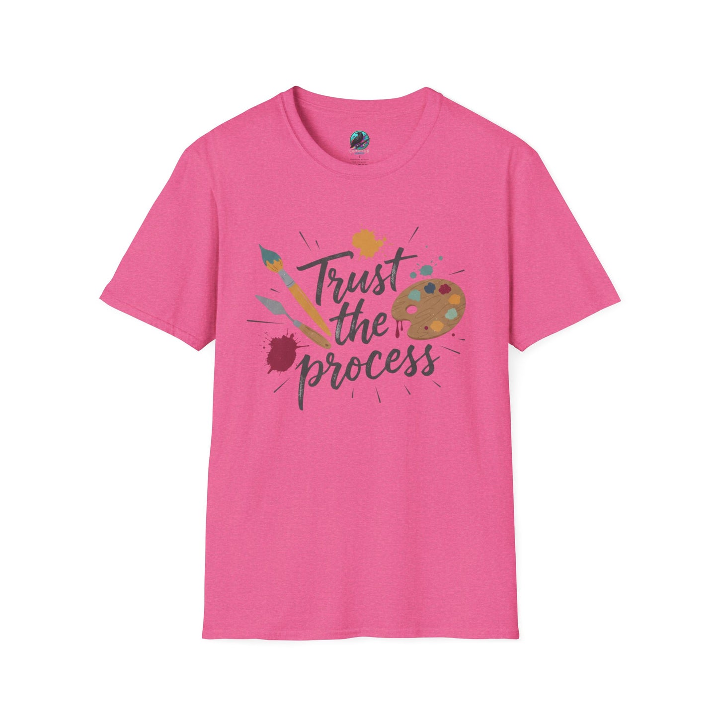 Trust the Process Artist T-Shirt - Inspirational Painter Tee with Palette & Brush Printify
