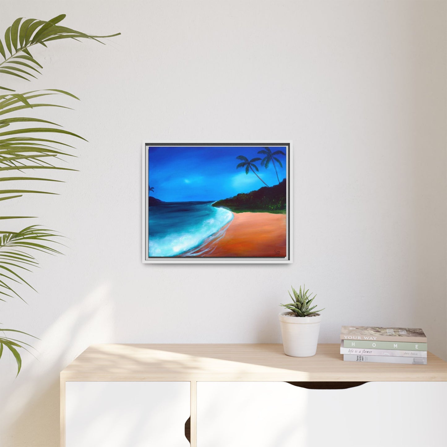 Sunlit Tide - Framed Canvas Print