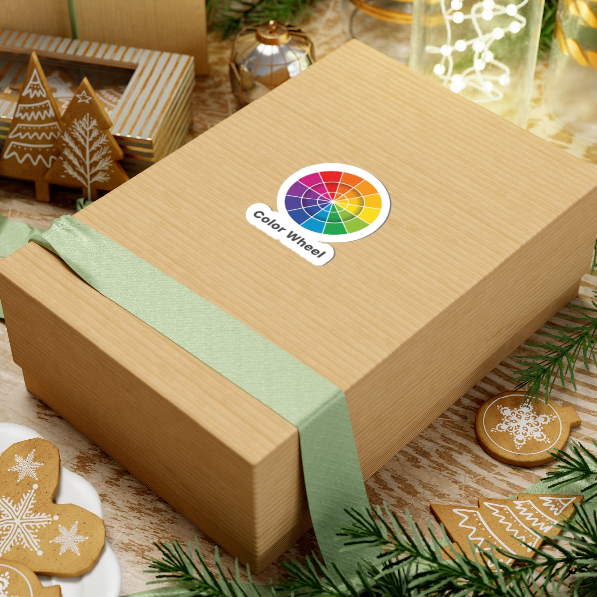 Color Wheel Sticker - Rainbow Palette Design for Laptops, Planners & Art Supplies Printify