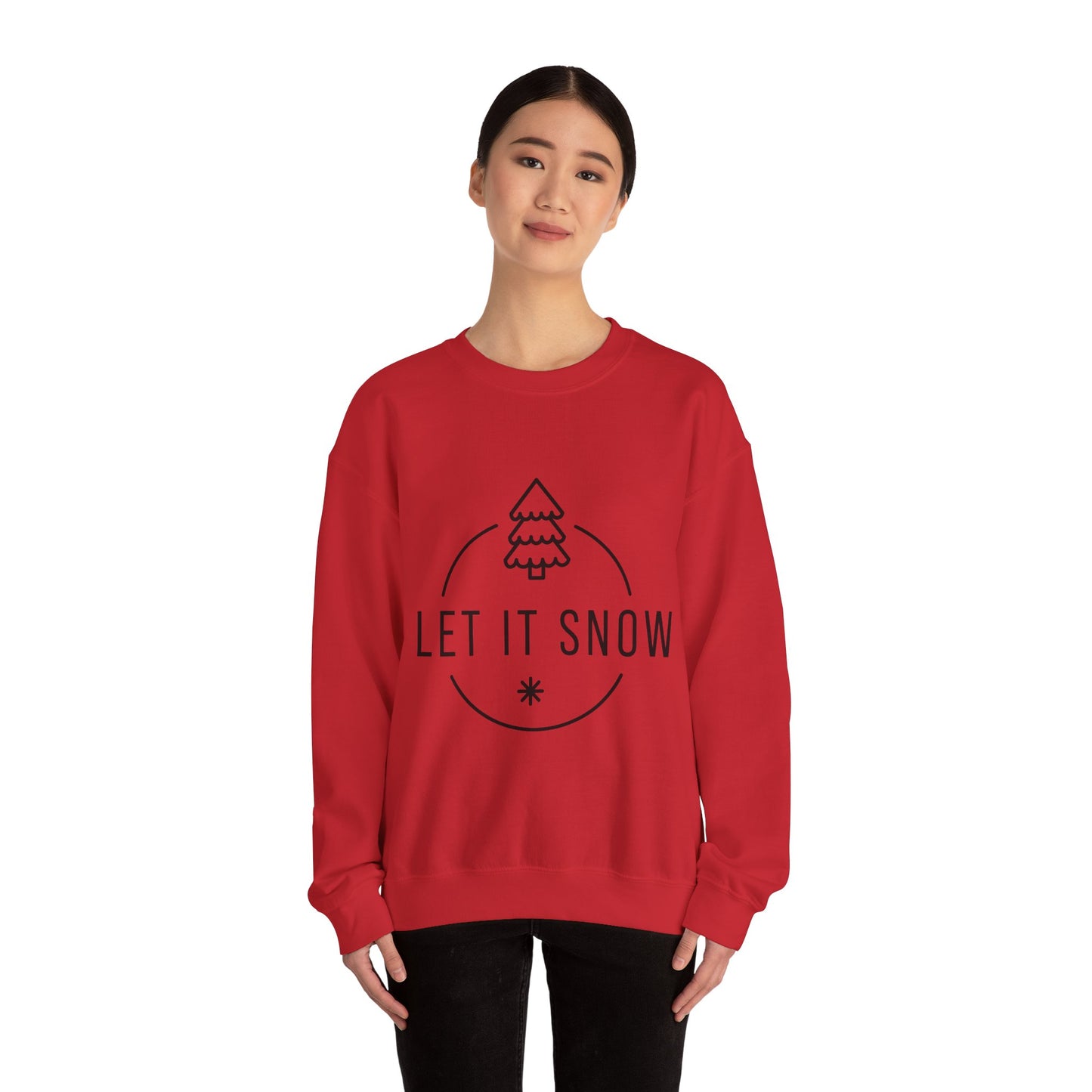 Cozy Holiday Sweatshirt - Let It Snow, Christmas Gift, Winter Apparel, Unisex Crewneck, Festive Outfit, Gift for Her
