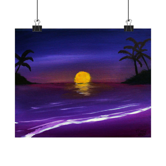 Amethyst Shore - Matte Poster Print