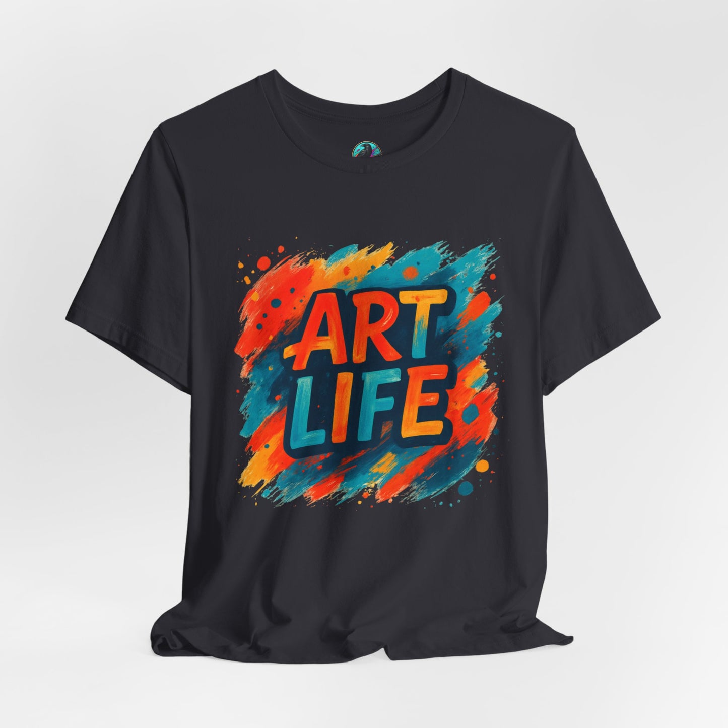 Art Life Graphic Tee - Colorful Painter Brushstroke T‑Shirt Printify